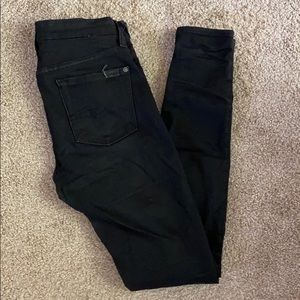 The skinny 7 for mankind black skinny jeans